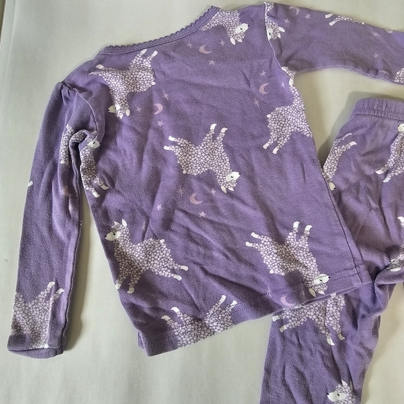 Carter's Just One You Baby Girl 18M Purple‎ Lamb Sheep Pajama Set Pants Top - Picture 7 of 9